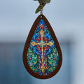 Glorious Grace Tear Drop Earrings Inspired by Colorful Church Window