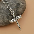 Nail Cross Link Necklace