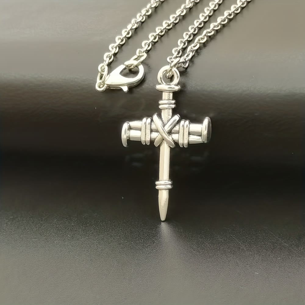 Nail Cross Link Necklace