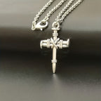 Nail Cross Link Necklace