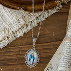Filigree Frame Our Lady Portrait Necklace