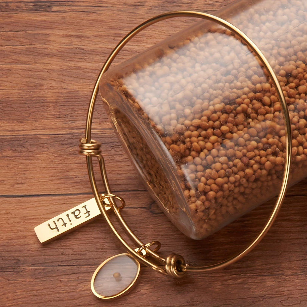 Mustard Seed Faith Charm Bangle