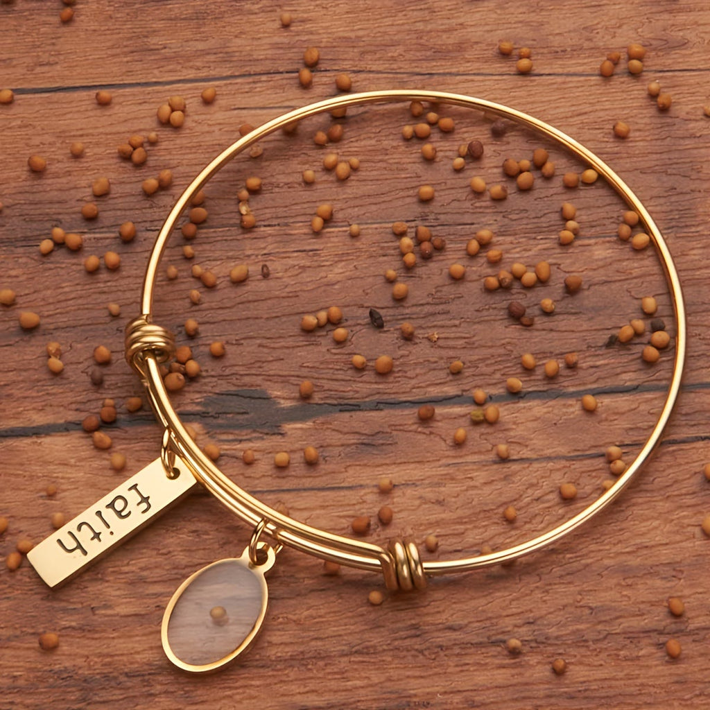 Mustard Seed Faith Charm Bangle