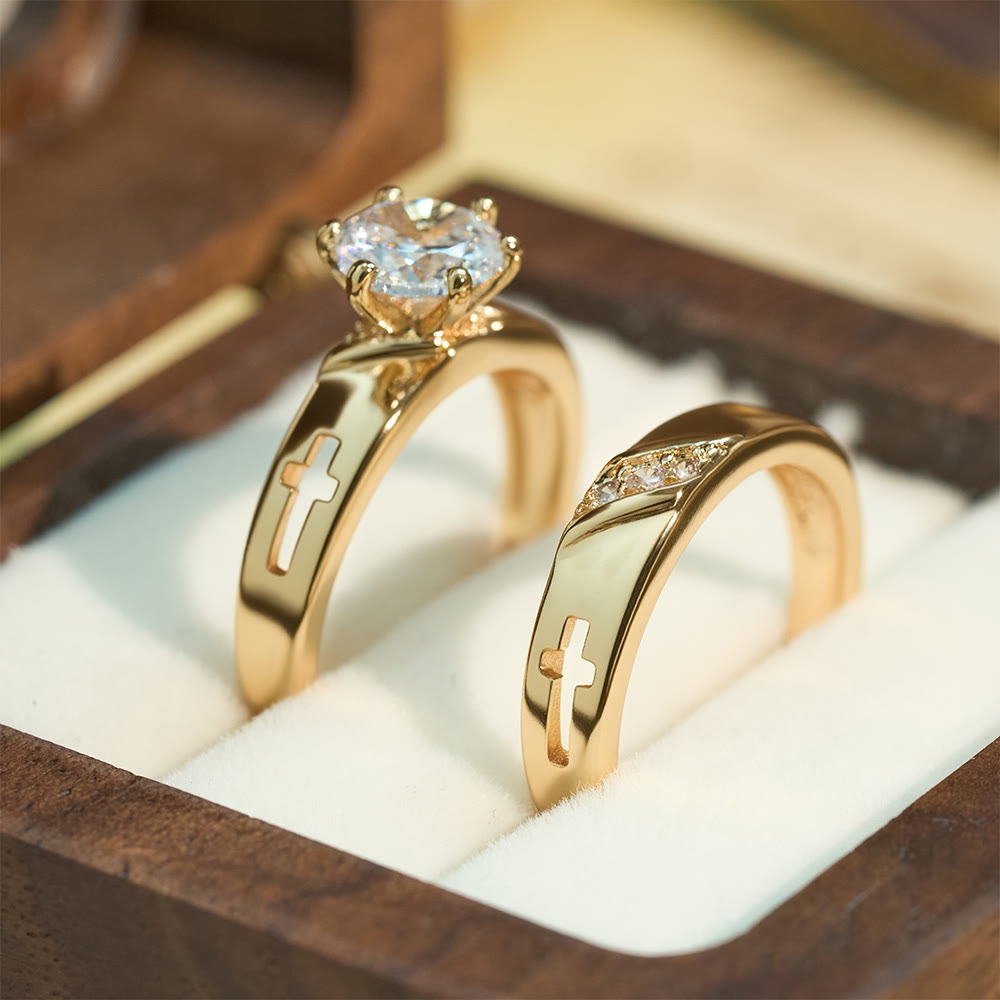 Stackable Cross Band Ring Set