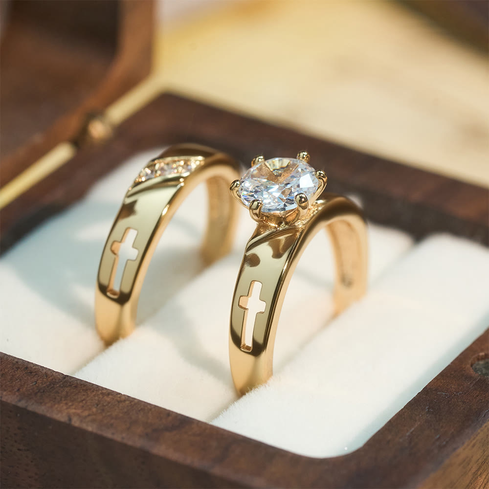 Stackable Cross Band Ring Set