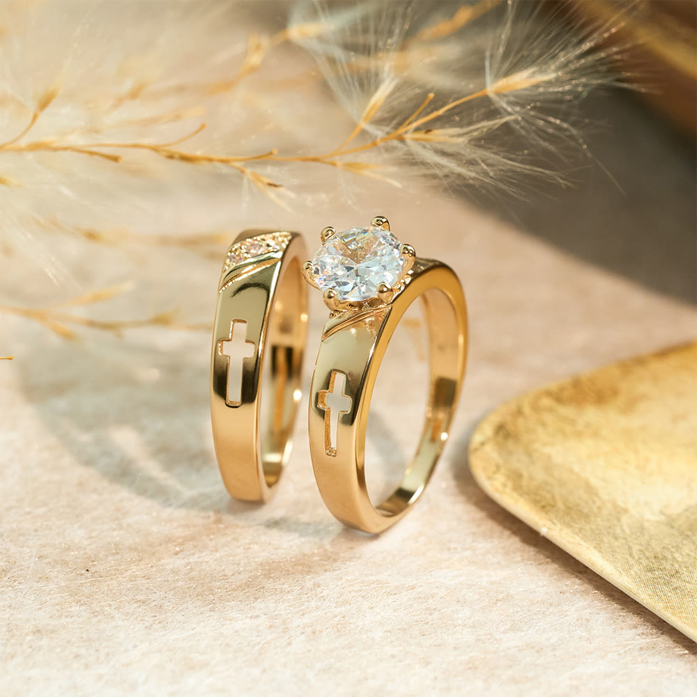 Stackable Cross Band Ring Set