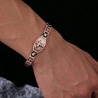 Link Chain Cross Engraved Bracelet