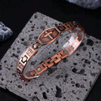 Link Chain Cross Engraved Bracelet