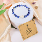 Natural Stone Cross Bracelet with Proverbs 27:9 Card