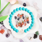 Natural Stone Cross Bracelet with Proverbs 27:9 Card
