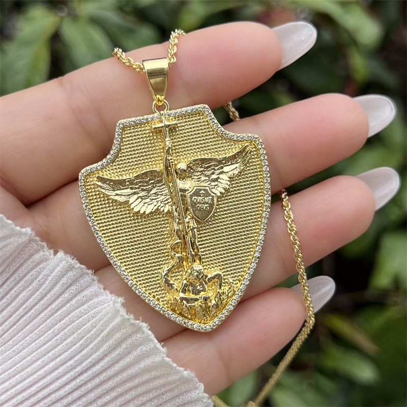 St. Michael & St. Christopher Medallion Necklace