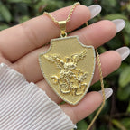 St. Michael & St. Christopher Medallion Necklace