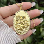 St. Michael & St. Christopher Medallion Necklace