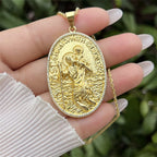 St. Michael & St. Christopher Medallion Necklace