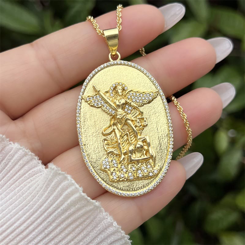 St. Michael & St. Christopher Medallion Necklace