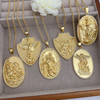 St. Michael & St. Christopher Medallion Necklace