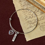 Mustard Seed Faith Bangle with Heart Charm
