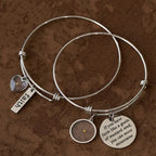 Mustard Seed Faith Bangle with Heart Charm