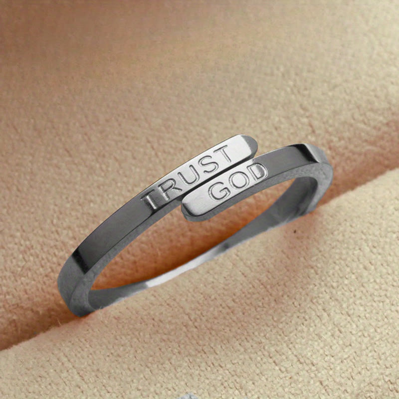 TRUST GOD Split-Band Ring