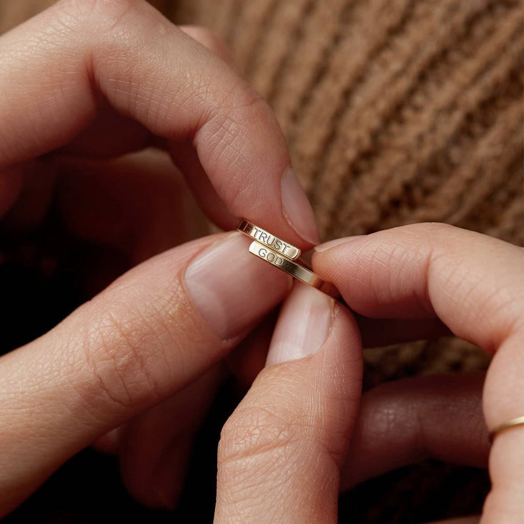 TRUST GOD Split-Band Ring
