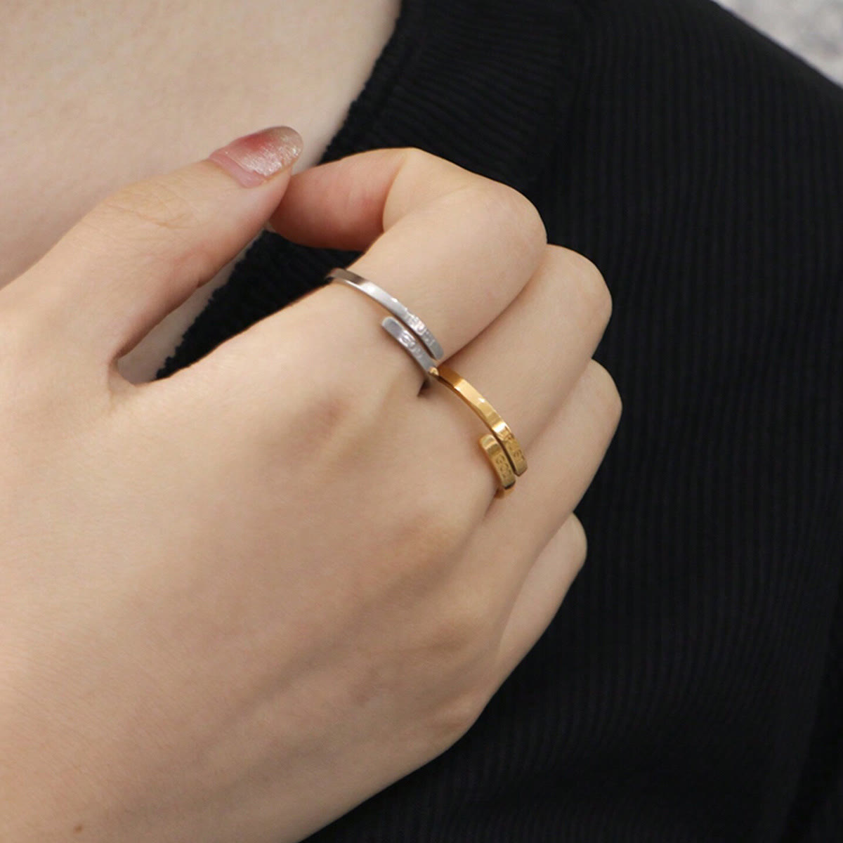 TRUST GOD Split-Band Ring