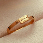 TRUST GOD Split-Band Ring
