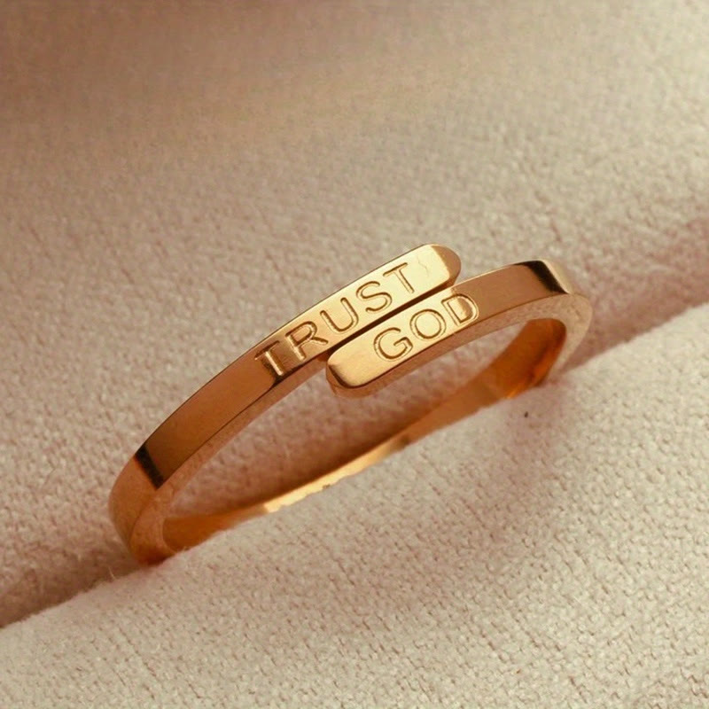 TRUST GOD Split-Band Ring