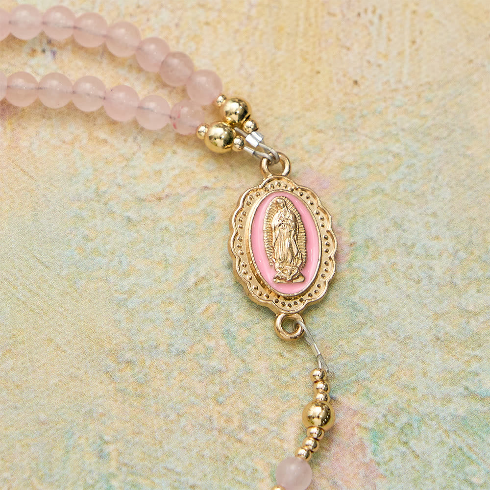 Magnetic Strawberry Agate Rosary Bracelet