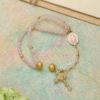 Magnetic Strawberry Agate Rosary Bracelet
