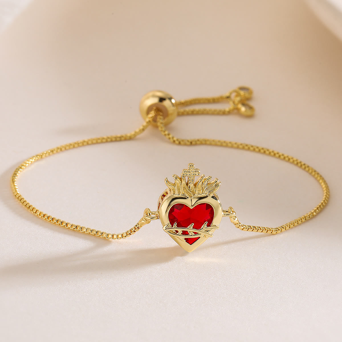 Elegant Sacred Heart Devotion Bracelet