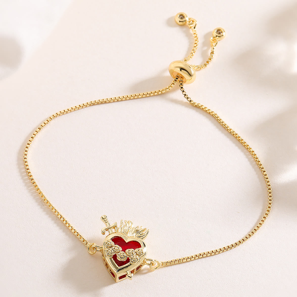 Elegant Sacred Heart Devotion Bracelet