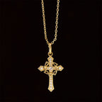 Sparkling Geometric Cross Necklace