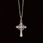 Sparkling Geometric Cross Necklace