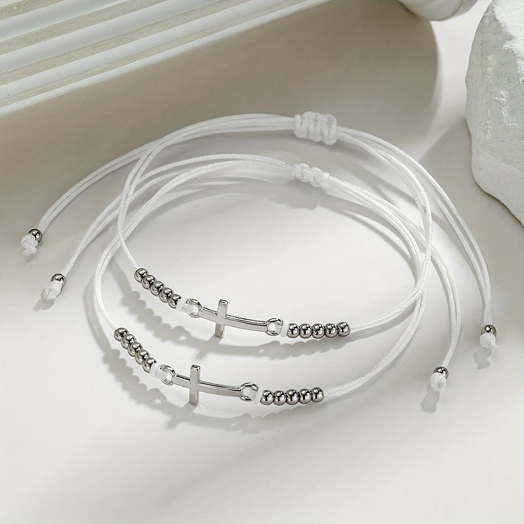 Intricate Cross Beaded Bracelet