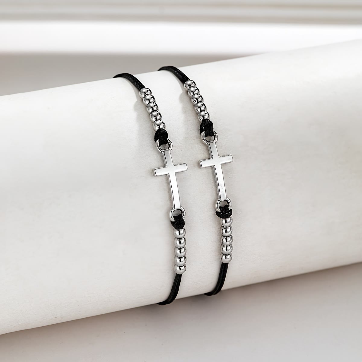 Intricate Cross Beaded Bracelet