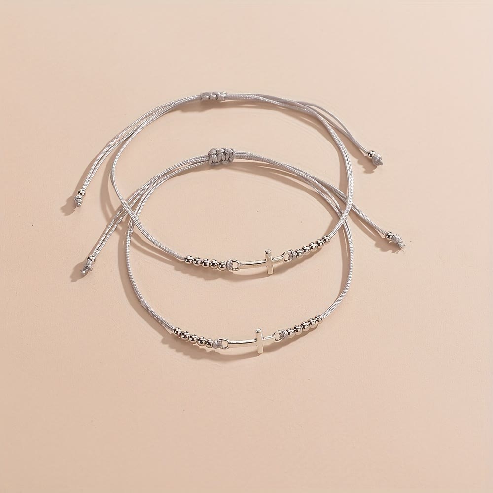 Intricate Cross Beaded Bracelet