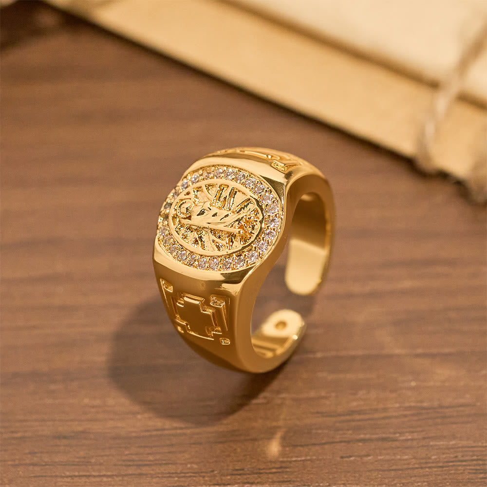 Ornate St. Jude Statement Ring