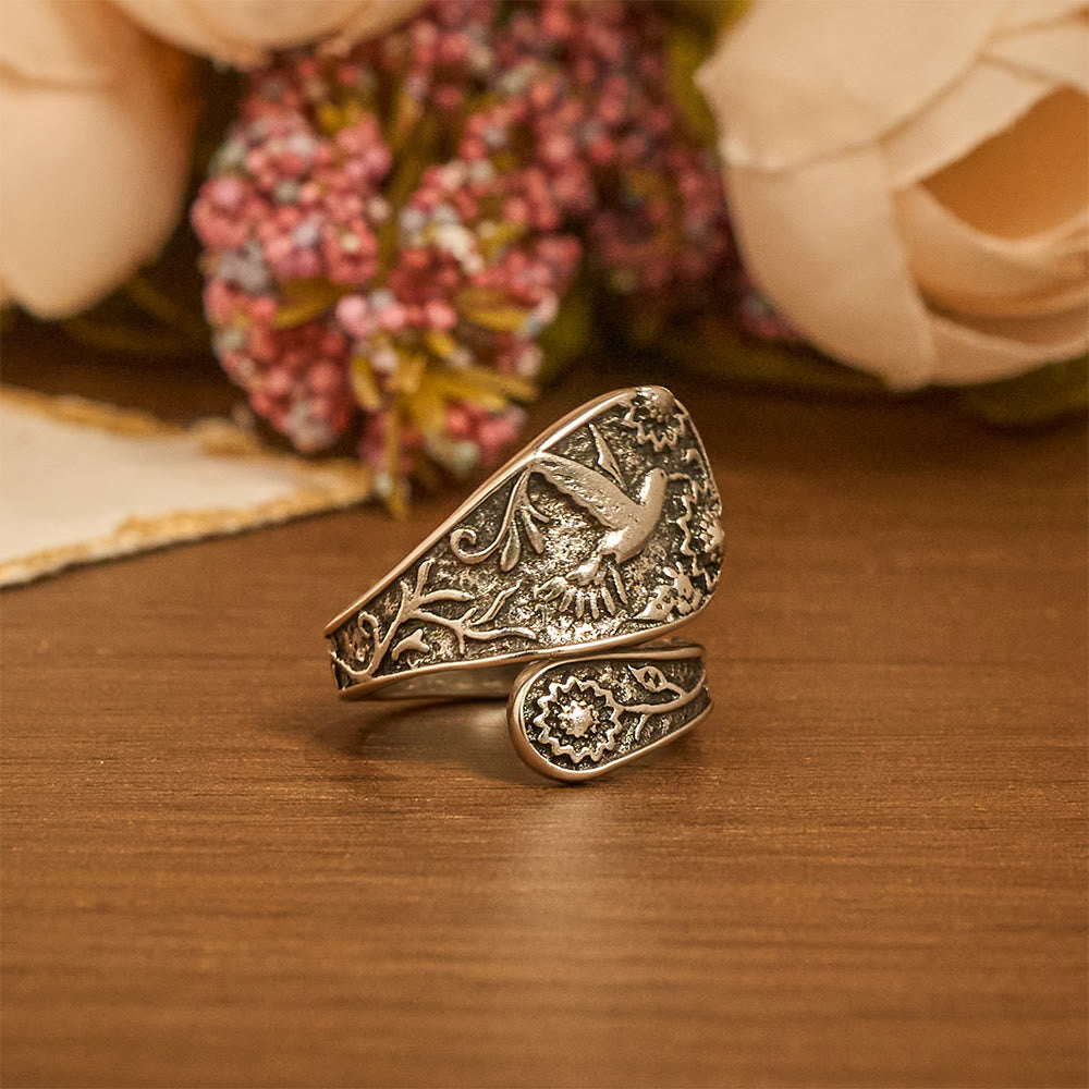 Hummingbird Holy Spirit Adjustable Wrap Ring