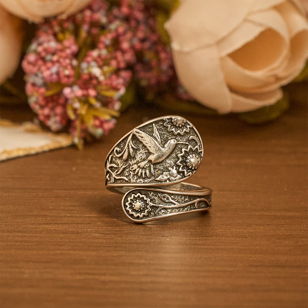 Hummingbird Holy Spirit Adjustable Wrap Ring
