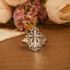 Heritage Filigree Cross Open Ring