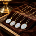 Natural White Pearl Saint Necklace