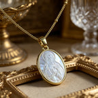 Natural White Pearl Saint Necklace