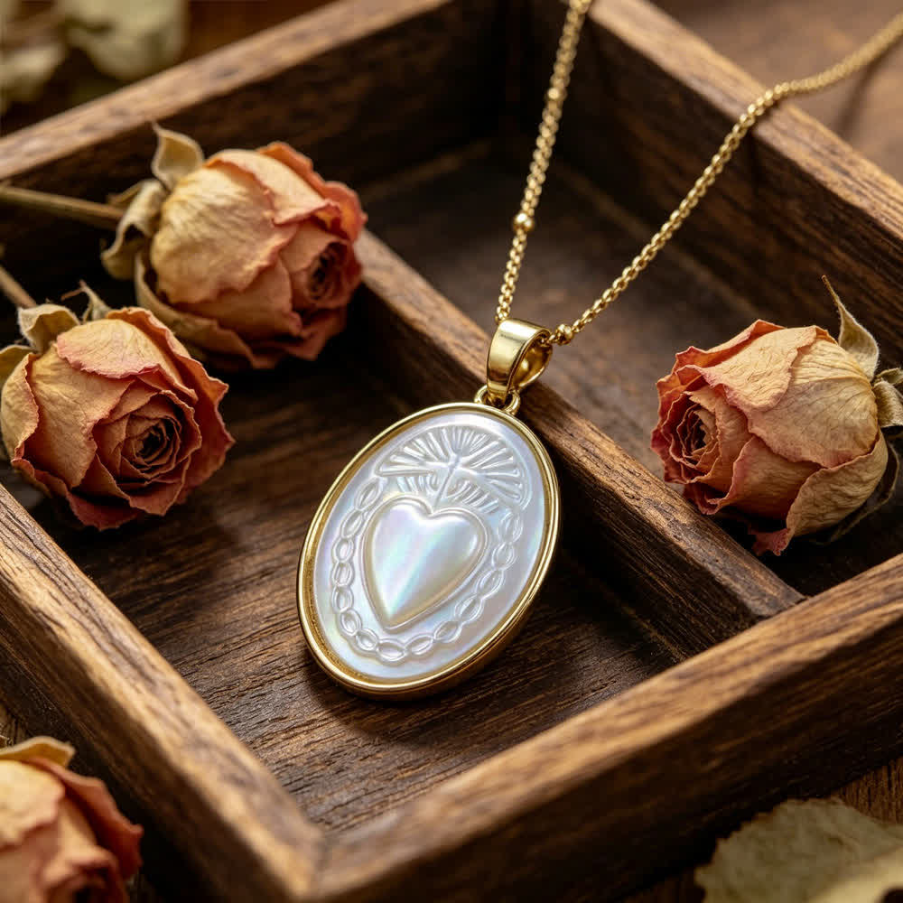 Natural White Pearl Saint Necklace