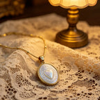 Natural White Pearl Saint Necklace