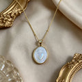 Natural White Pearl Saint Necklace