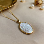 Natural White Pearl Saint Necklace