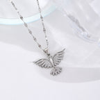 Sparkling Holy Spirit Dove Winged Necklace