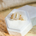 Floral Rose Radiant Our Lady Zircon Ring