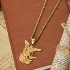 Dual-Color St. Michael Archangel Pendant Necklace
