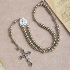 Sacred Silver Tone Magnetic Rosary Bracelet